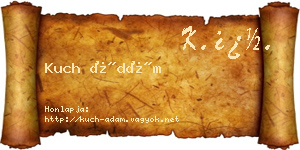 Kuch Ádám névjegykártya